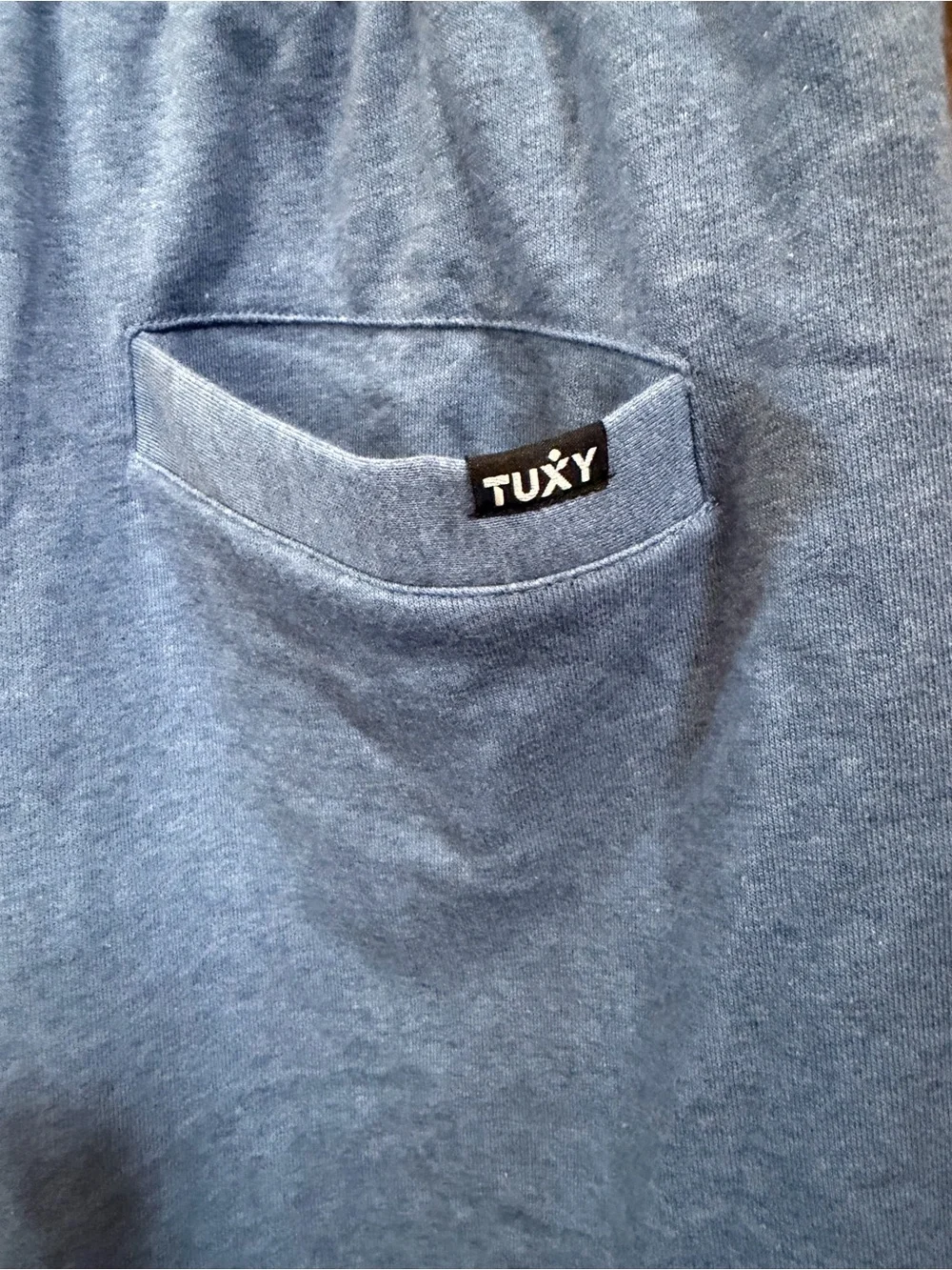 NWOT Tuxy The Summer Suit Jumpsuit Hoodie Loungewear Mens Sz LG Drawstring Blue